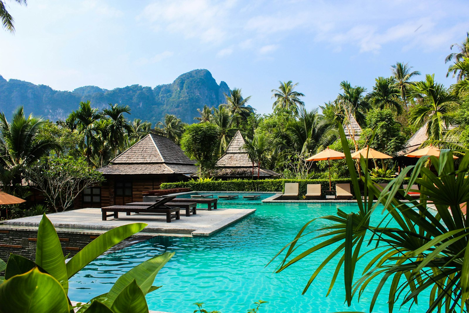 The pool in the morning light