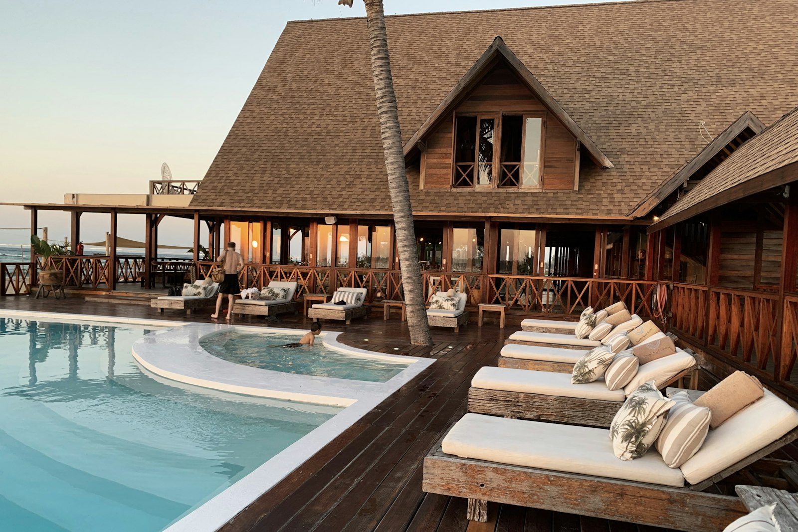 The pool deck