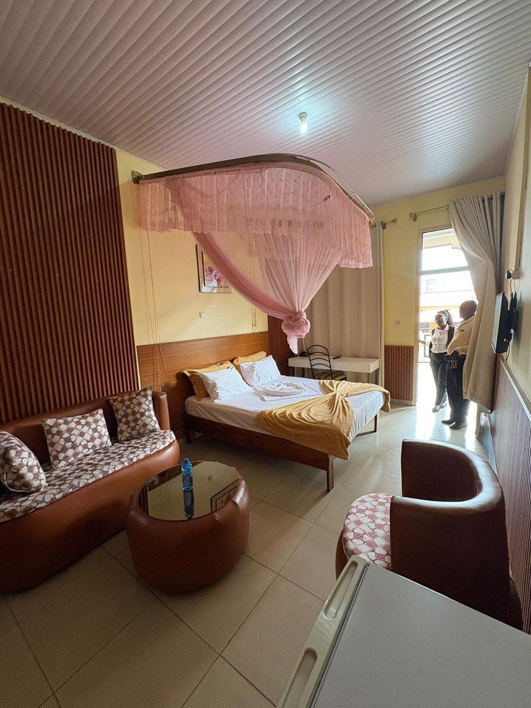 The bathroom at Mirton Hotel, Bujumbura